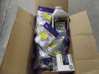 Box of Misc. Pond Die, 3/4"x1/2" "T", Couplings & 3/4" Cap