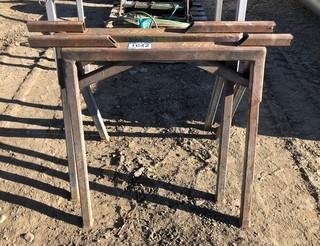 Lot of (2) 39"x31" Steel Saw Horses