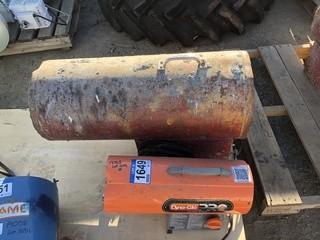 Lot of Pyraglo Por 40K BTU Propane Heater & Anthes Universal 350K BTU Propane Heater