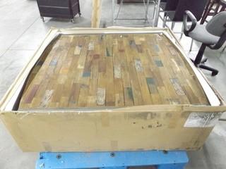 Wooden Metal Coffee Table (47"x47"x15")