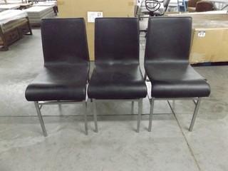 (3) Black Vinyl Chairs