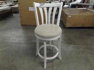 Wooden Swivel High Back Chair