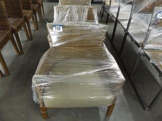 Set of (3) Wicker Lounge Chairs
