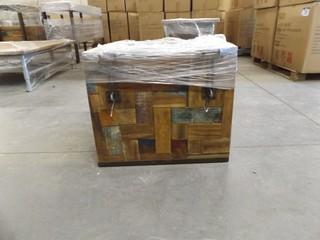 Wooden Metal Trunk 20"x24"x16"