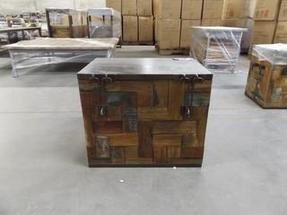 Wooden Metal Trunk 20"x24"x16"