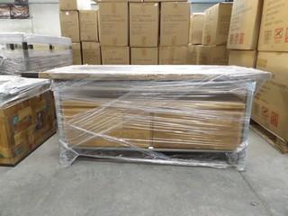 Wooden Metal Frame Coffee Table c/w Drawers 43"x18"x20"