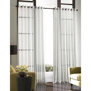 Curtainworks Soho Voile Solid Sheer Grommet Single Curtain Panel CRTW1008_17808971_17808967) - 59" x 95" - 6 Panels - Grey