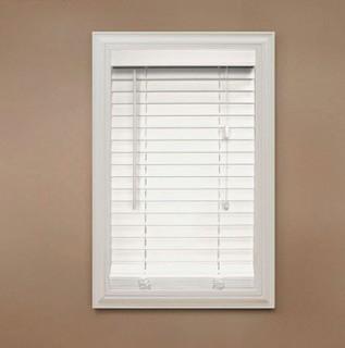 2" Wood Faux Blind - White - 54" wide