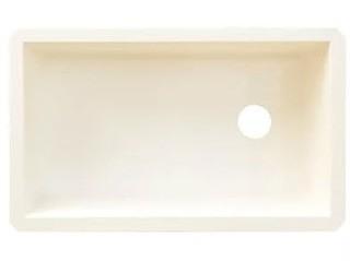 Transolid Granite Single Bowl Kitchen sink - RUSS8118-01-x - 31" x18"  - White -(TRMB1001)