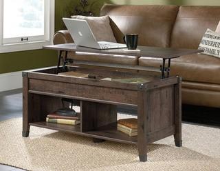 Sauder - Carson Forge Collection - Lift Top Coffee table - Coffee Oak Finish - 420421