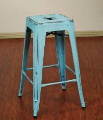 Bristow 26" Backless Metal Barstool - set of 2 - Antiqued Mint Green 