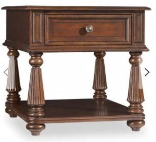 Hooker Furniture Living Room Leesburg End Table With Storage- Espresso