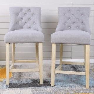 Highland Dunes Hubble Bar Stool (HIDN3983_27683064) - Grey - Set of 2