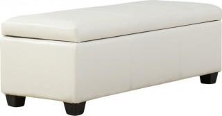 Andover Mills Boston Faux Leather Storage Bench (ANDV1666_23859445) - Cream