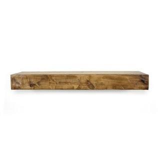 Dogberry Collections Rough Hewn Fireplace Shelf Mantel (QLQV1147_28095433_28095427) - Aged Oak - 48"