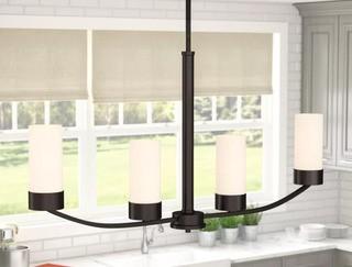 Andover Mills Sanderson 4-Light Kitchen Island Pendant (ANDO7591_21194390) - Mah. Bronze