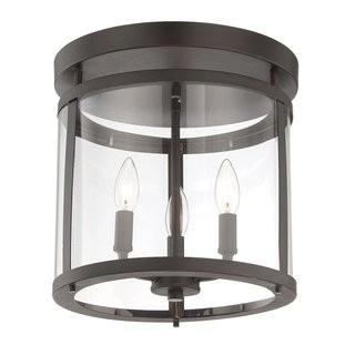 Alcott Hill Aldergrove 3-Light Flush Mount (THRE3690_16322789) - Satin Nickel