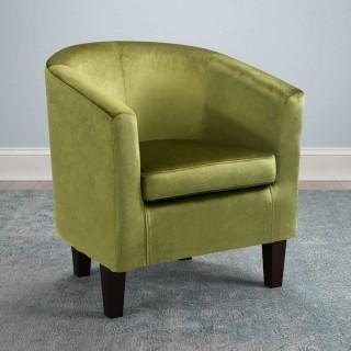CorLiving Velvet Barrel Chair (CLIV1413_18703689) - Green Velvet