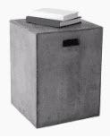 Sunpan Modern Mixt Castor End Table (SNPN4195_20402345) - Ant. Grey