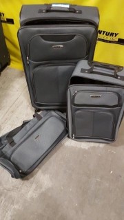 Prodigy 4pc Soft Sided Set - Dk. Grey