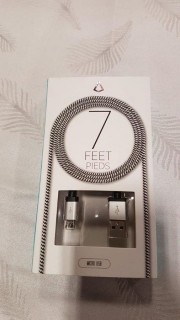 Native Union Micro USB 7 foot charging cable - Silver