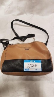 Guess Brwn/Blk Ladies Small Handbag - Leather - Strap Broken