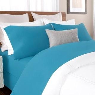 Briarwood Home 100% Cotton Solid Percale Sheet Set (BWDH1003_18558450_18558459) - Blue - Full