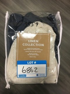 BHF Linen Collection - 52" x 84" - Linen & Blue