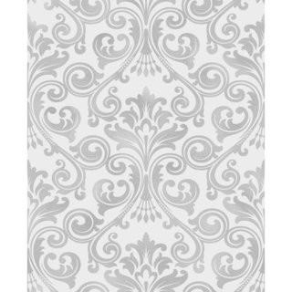 Brewster Home Fashions Wentworth Damask 33' x 20.5 Wallpaper Roll (BZH9572_23648554) - 4 Rolls - Grey