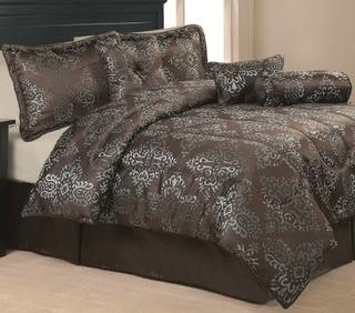 Marseille - 5pc Queen Comforter Set - D602 8869 8784 - Beige / 