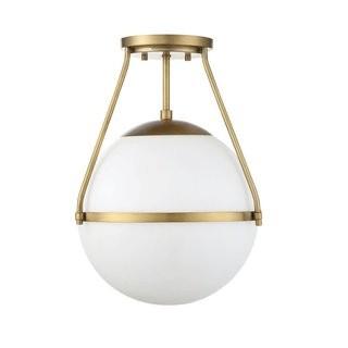 Langley Street Michaela 1-Light Semi Flush Mount (LGLY6813_31168825) - Natural Brass