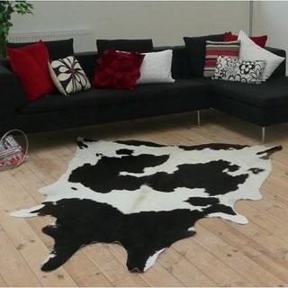 Latitude Run Rondon Hand Woven Cowhide Black/White Area Rug (LTTN3072)