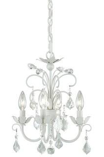 Lark Manor Lavender 4-Light Candle Style Chandelier LRKM3887) - Satin White