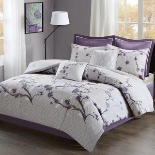 Latitude Run Buchanan 8 Piece Comforter Set LATT2566_20834665_20834668) - Queen - Purple