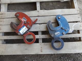(2) 3 Ton Steel Clamps