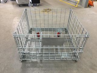 Wire Mesh Rack  c/w (2) Fixed & (2) Swivel Casters (3'x3'x2')