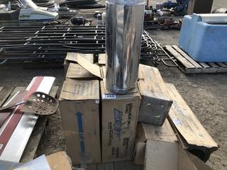 Lot of (3) 2'x8" Flue Size Insulated Chimney Pipe