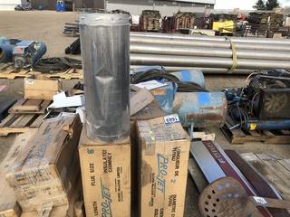 Lot of (3) 2'x8" Flue Size Insulated Chimney Pipe