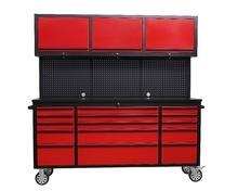 15 Drawer Tool Chest w/Upper Cabinet & Pegboard (72")