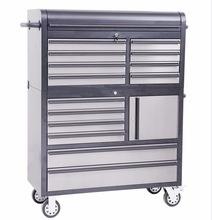 8 Drawer Tool Chest Black Stainless Steel Drawer Front (41")