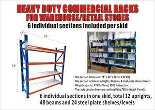 Heavy Duty Warehouse Steel Shelving Racks Control # 7045.