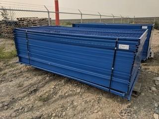 Blue Construction Fence c/w Feet & Tops. Control # 7236.