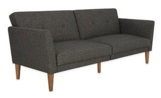Novogratz Regal Linen Futon in Grey