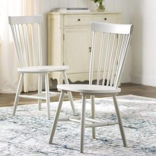 Lark Manor Saint-Pierre Solid Wood Dining Chair (LARK1796_25332639) - Grey