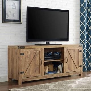 Walker Edison - 58" Barn Door TV Stand w/Side Doors - Barnwood - W58BDSDBW