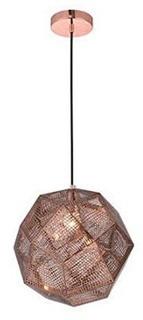 Elegant Lighting PD2052 Kronos - 9.5" One Light Pendant, Copper Finish