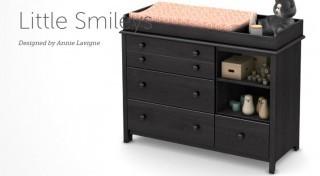 South Shore Little Smileys Changing Table (TH3068_16698677)-Black