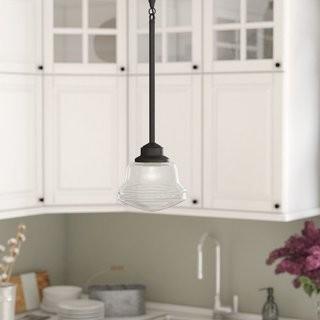 Laurel Foundry Modern Farmhouse Margaree 1-Light Schoolhouse Pendant (LRFY8170_21308438) - Sartin Nickel