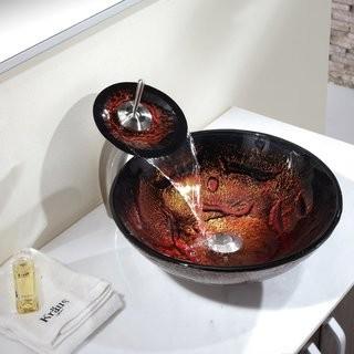 Kraus Lava Glass Circular Vessel Bathroom Sink ONLY !!!! (KUS2217_6985665)