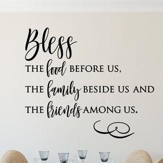 Enchantingly Elegant Bless the Food Before Us Vinyl Wall Decal (ENCE1414_21804952)